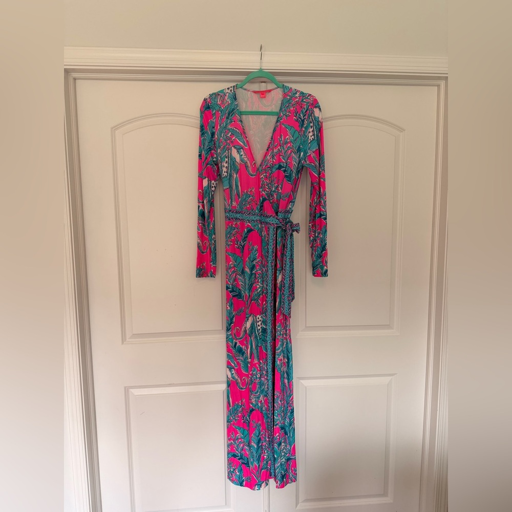 Lilly Pulitzer Marseilles Wrap Maxi Dress Medium